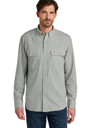 Carhartt® Rugged Flex® Plaid Long Sleeve Shirt CT107109 - Check Steel Malt | Carhartt