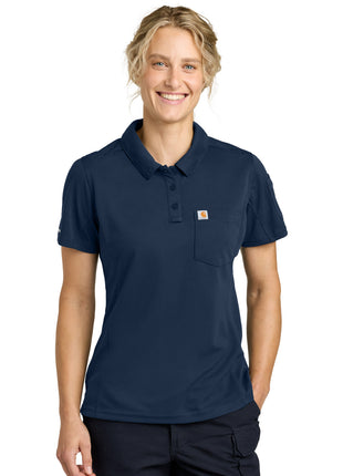 Carhartt® Women's FLD & RSCU Polo CTC12119 - Dark Navy | Carhartt