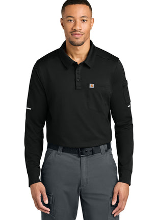 Carhartt® FLD & RSCU Long Sleeve Polo CTC16129 - Black | Carhartt