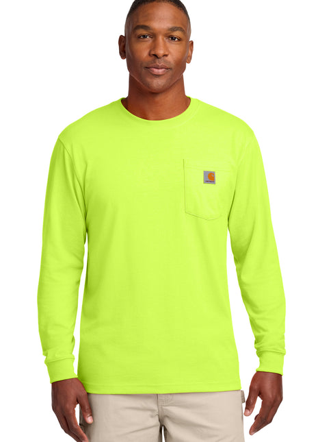Carhartt ® Workwear Pocket Long Sleeve T-Shirt. CTK126 - Brite Lime | Carhartt