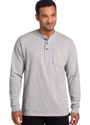 Carhartt® Long Sleeve Henley T-Shirt CTK128 - Heather Grey | Carhartt
