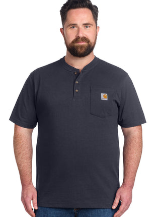 Carhartt® Short Sleeve Henley T-Shirt CTK84 - Navy | Carhartt