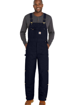 Carhartt® Tall Firm Duck Insulated Bib Overalls CTT106672 - Dark Navy | Carhartt