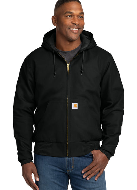 Carhartt ® Tall Quilted-Flannel-Lined Duck Active Jac. CTT106677 - Black | Carhartt