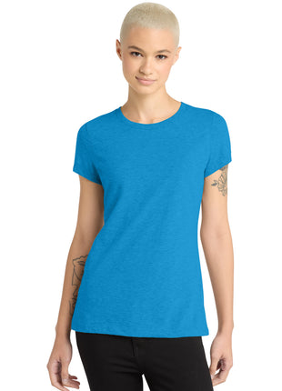 District ® Women's Perfect Blend® CVC Tee. DM108L - Heathered Bright Turquoise | District