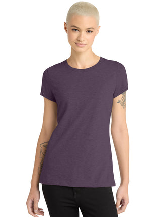 District ® Women's Perfect Blend® CVC Tee. DM108L - Heathered Eggplant | District