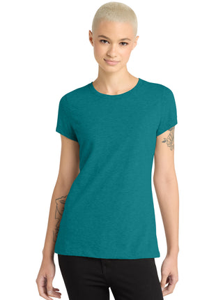 District ® Women's Perfect Blend® CVC Tee. DM108L - Heathered Teal | District