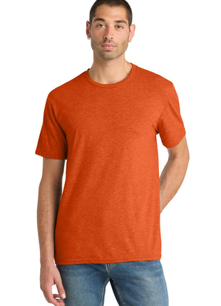 District® Perfect Blend® CVC Tee. DM108 - Deep Orange Heather | District