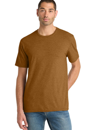 District® Perfect Blend® CVC Tee. DM108 - Duck Brown Heather | District