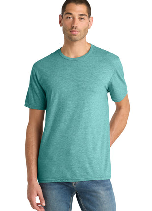 District® Perfect Blend® CVC Tee. DM108 - Heathered Eucalyptus Blue | District