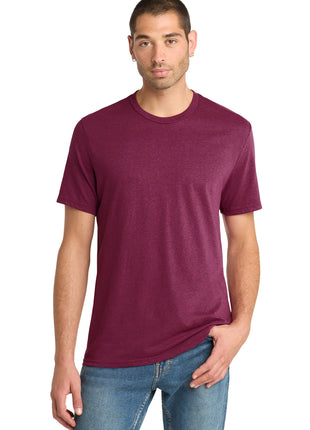 District® Perfect Blend® CVC Tee. DM108 - Raspberry Fleck | District