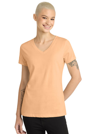 District® - Women's Perfect Weight® V-Neck Tee. DM1170L - Apricot | District