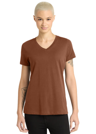 District® - Women's Perfect Weight® V-Neck Tee. DM1170L - Baked Clay | District