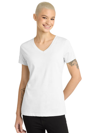 District® - Women's Perfect Weight® V-Neck Tee. DM1170L - Bright White | District