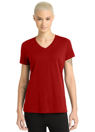 District® - Women's Perfect Weight® V-Neck Tee. DM1170L - Classic Red | District