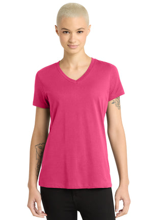 District® - Women's Perfect Weight® V-Neck Tee. DM1170L - Dark Fuchsia | District
