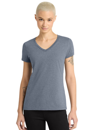 District® - Women's Perfect Weight® V-Neck Tee. DM1170L - Heathered Navy | District