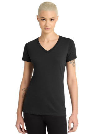 District® Women's Perfect Blend® CVC V-Neck Tee. DM1190L - Black | District