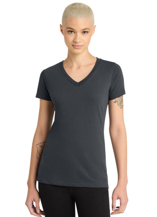 District® Women's Perfect Blend® CVC V-Neck Tee. DM1190L - Charcoal | District