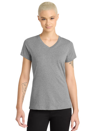 District® Women's Perfect Blend® CVC V-Neck Tee. DM1190L - Grey Frost | District