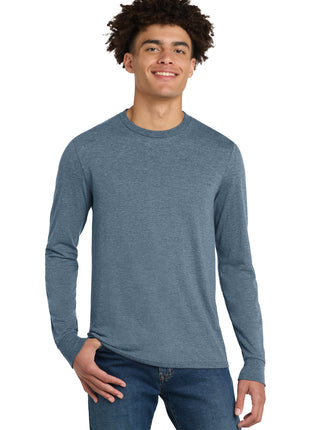 District® Perfect Tri® Long Sleeve Tee . DM132 - Flint Blue Heather | District