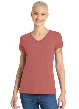 District® Women's Perfect Tri® V-Neck Tee. DM1350L - Blush Frost | District