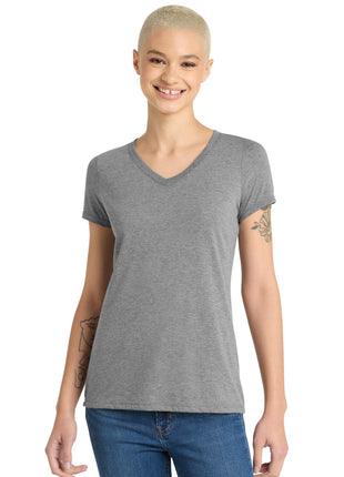 District® Women's Perfect Tri® V-Neck Tee. DM1350L - Grey Frost | District