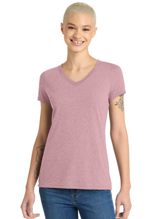 District® Women's Perfect Tri® V-Neck Tee. DM1350L - Heathered Lavender | District