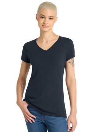 District® Women's Perfect Tri® V-Neck Tee. DM1350L - New Navy | District