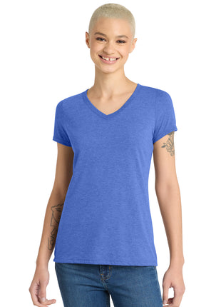 District® Women's Perfect Tri® V-Neck Tee. DM1350L - Royal Frost | District