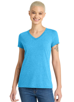 District® Women's Perfect Tri® V-Neck Tee. DM1350L - Turquoise Frost | District