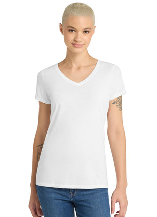 District® Women's Perfect Tri® V-Neck Tee. DM1350L - White | District