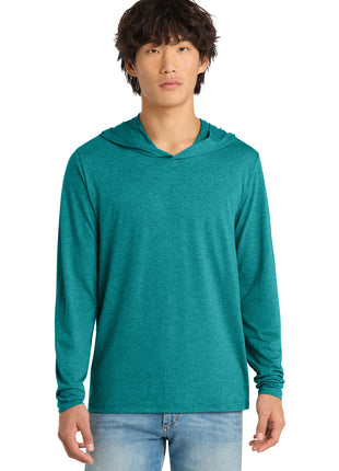 District® Perfect Tri® Long Sleeve Hoodie. DM139 - Heathered Teal | District