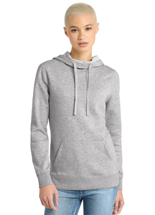District ® Women's Lightweight Fleece Hoodie. DM493 - Heathered Grey | District