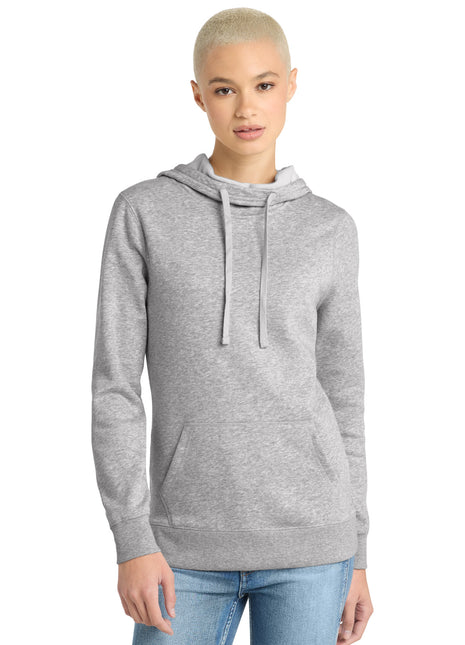 District ® Women's Lightweight Fleece Hoodie. DM493 - Heathered Grey | District