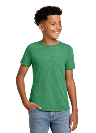 District® Youth Perfect Blend® CVC Tee DT108Y - Heathered Kelly Green | District