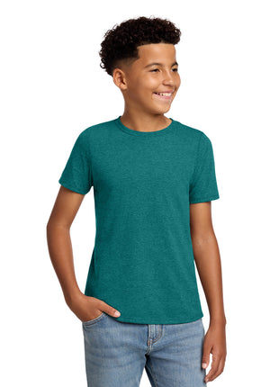 District® Youth Perfect Blend® CVC Tee DT108Y - Heathered Teal | District