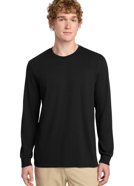 District® Perfect Blend® CVC Long Sleeve Tee DT109 - Black | District