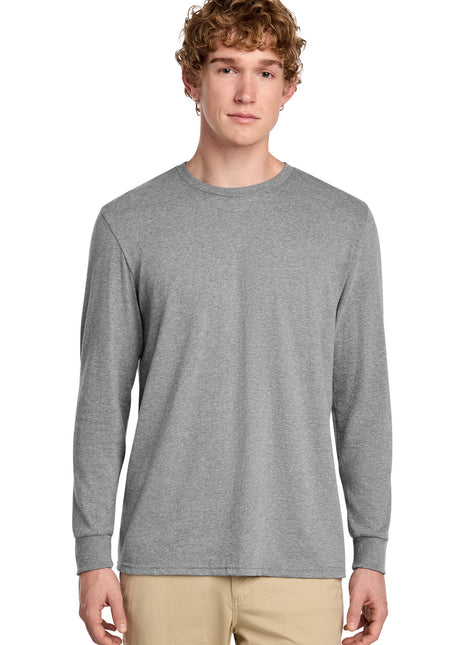 District® Perfect Blend® CVC Long Sleeve Tee DT109 - Grey Frost | District