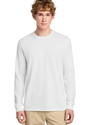 District® Perfect Blend® CVC Long Sleeve Tee DT109 - White | District