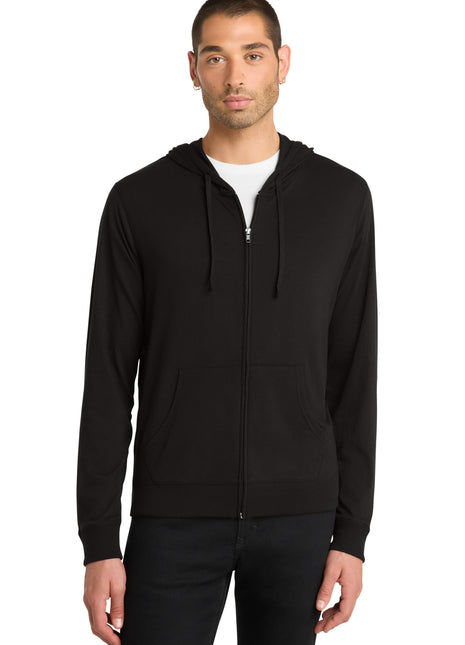 District® Jersey Full-Zip Hoodie. DT1100 - Black | District
