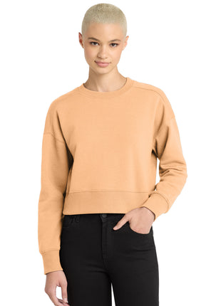 District ® Women's Perfect Weight ® Fleece Cropped Crew DT1105 - Apricot | District