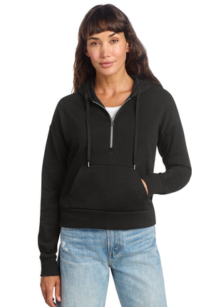 District® Women's Perfect Tri® Fleece 1/2-Zip Pullover DT1311 - Black | District