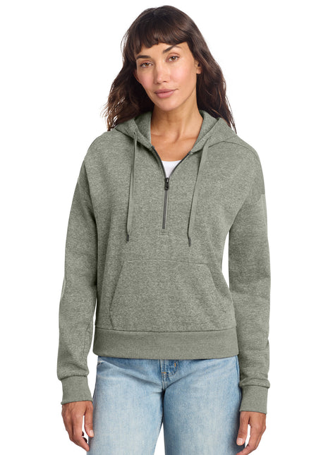 District® Women's Perfect Tri® Fleece 1/2-Zip Pullover DT1311 - Grey Frost | District