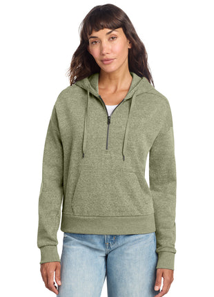 District® Women's Perfect Tri® Fleece 1/2-Zip Pullover DT1311 - Military Green Frost | District