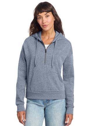 District® Women's Perfect Tri® Fleece 1/2-Zip Pullover DT1311 - Navy Frost | District