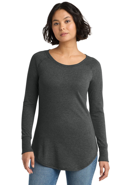 District ® Women's Perfect Tri ® Long Sleeve Tunic Tee. DT132L - Black Frost | District