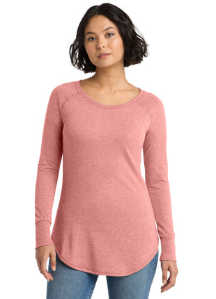 District ® Women's Perfect Tri ® Long Sleeve Tunic Tee. DT132L - Blush Frost | District