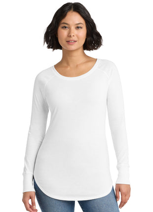 District ® Women's Perfect Tri ® Long Sleeve Tunic Tee. DT132L - White | District