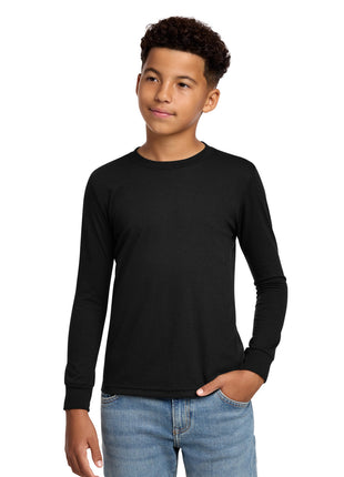 District® Youth Perfect Tri® Long Sleeve Tee DT132Y - Black | District